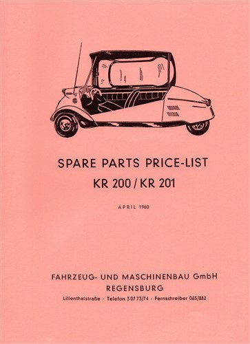 Messerchmitt service handbuch - messerchmitt,